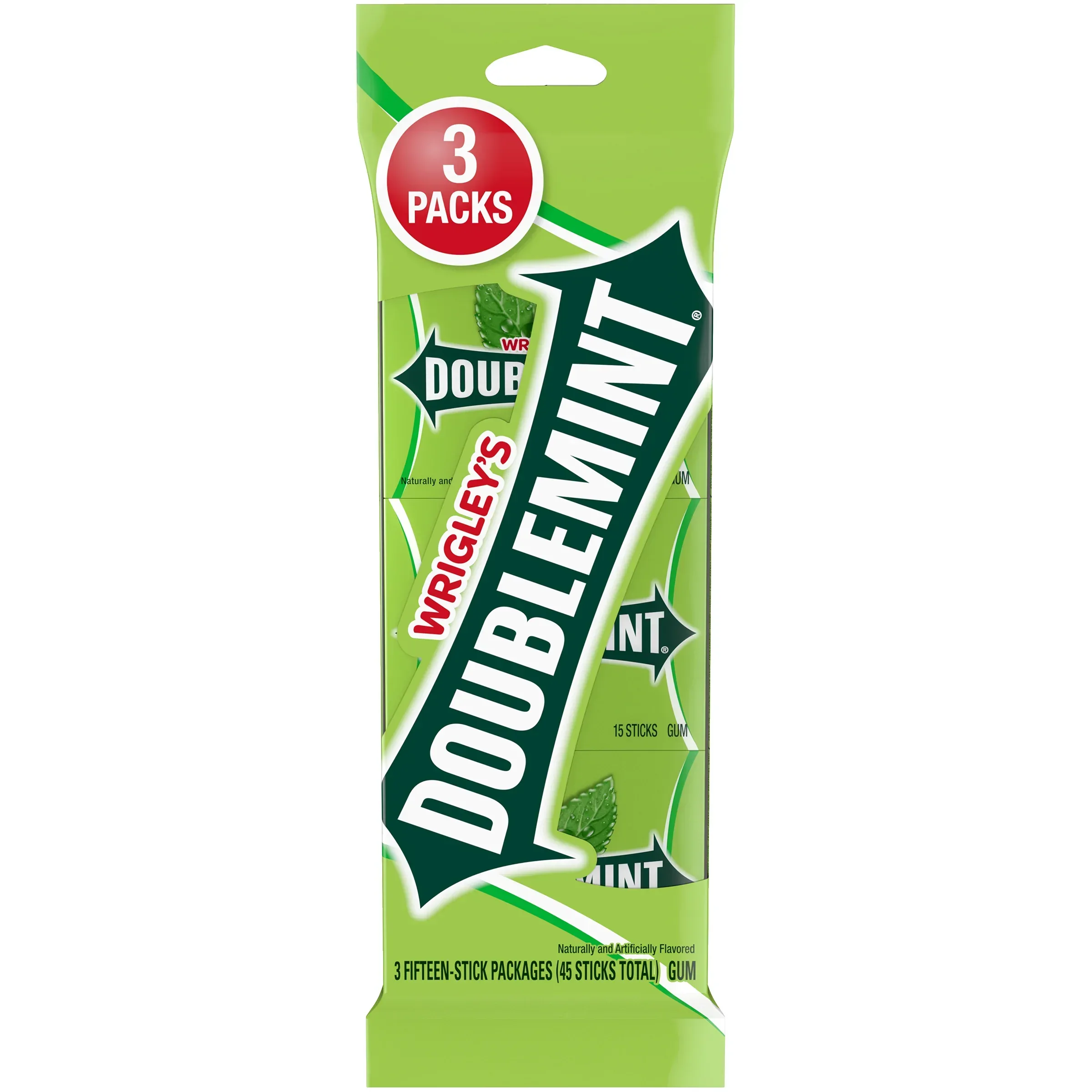 Wrigley's Doublemint Mint Gum Chewing Gum - 15 Pieces Pack - Image 12