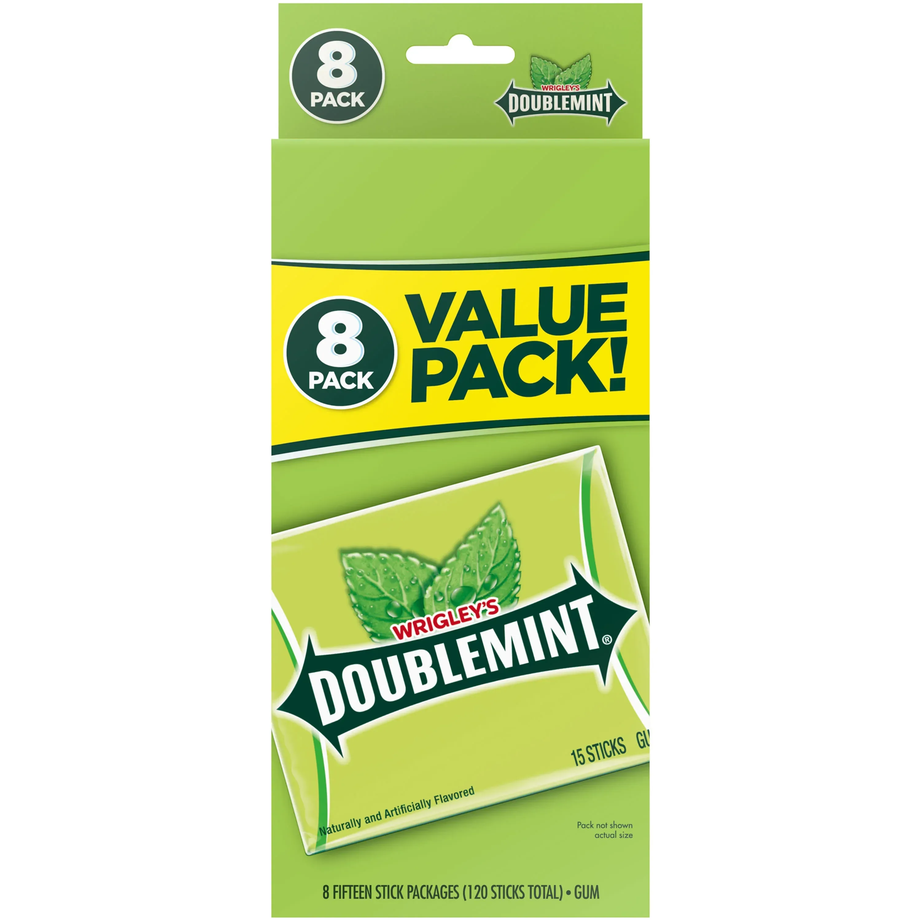 Wrigley's Doublemint Mint Gum Chewing Gum - 15 Pieces Pack - Image 13