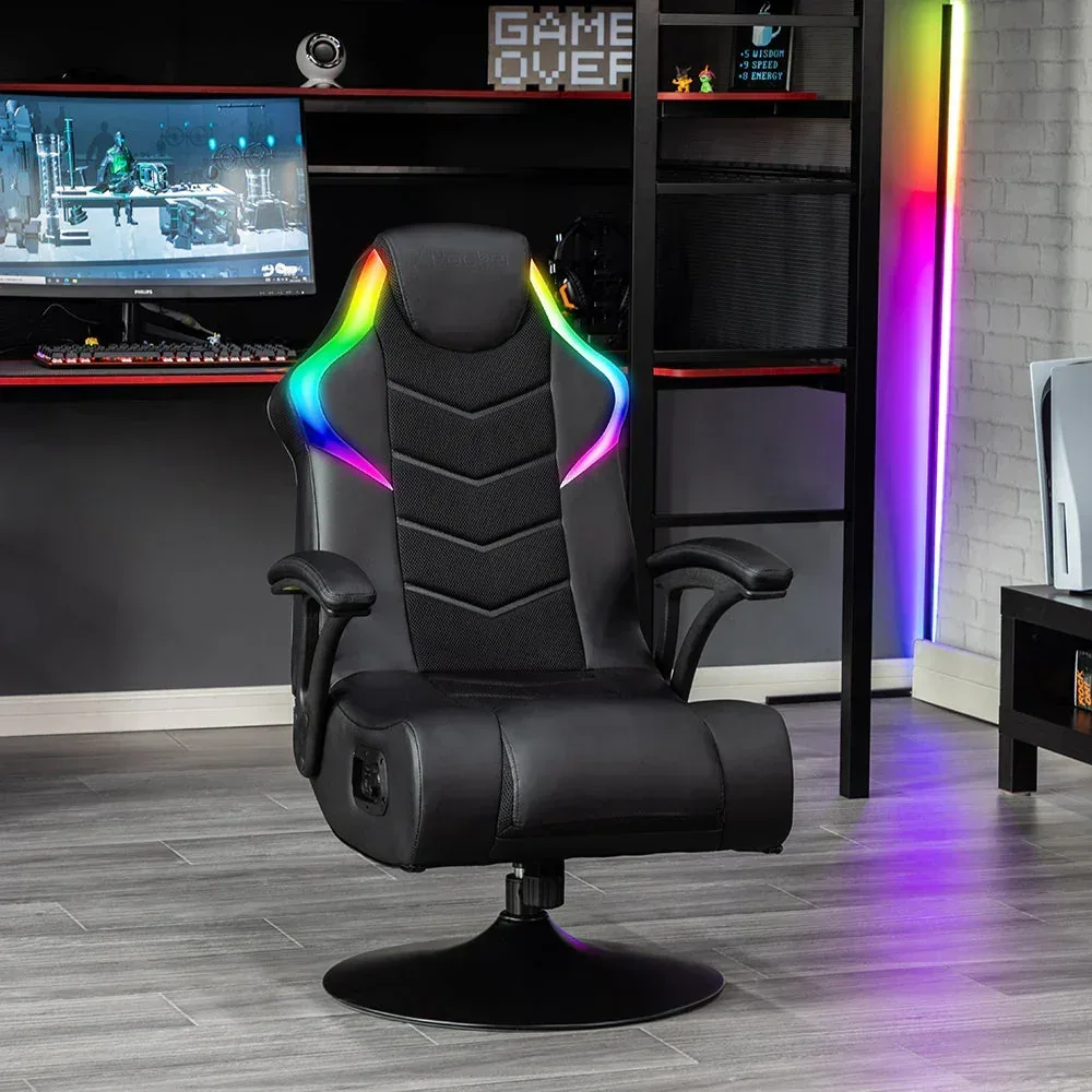 X Rocker Nemesis RGB Pedestal Gaming Chair, Black - Image 4