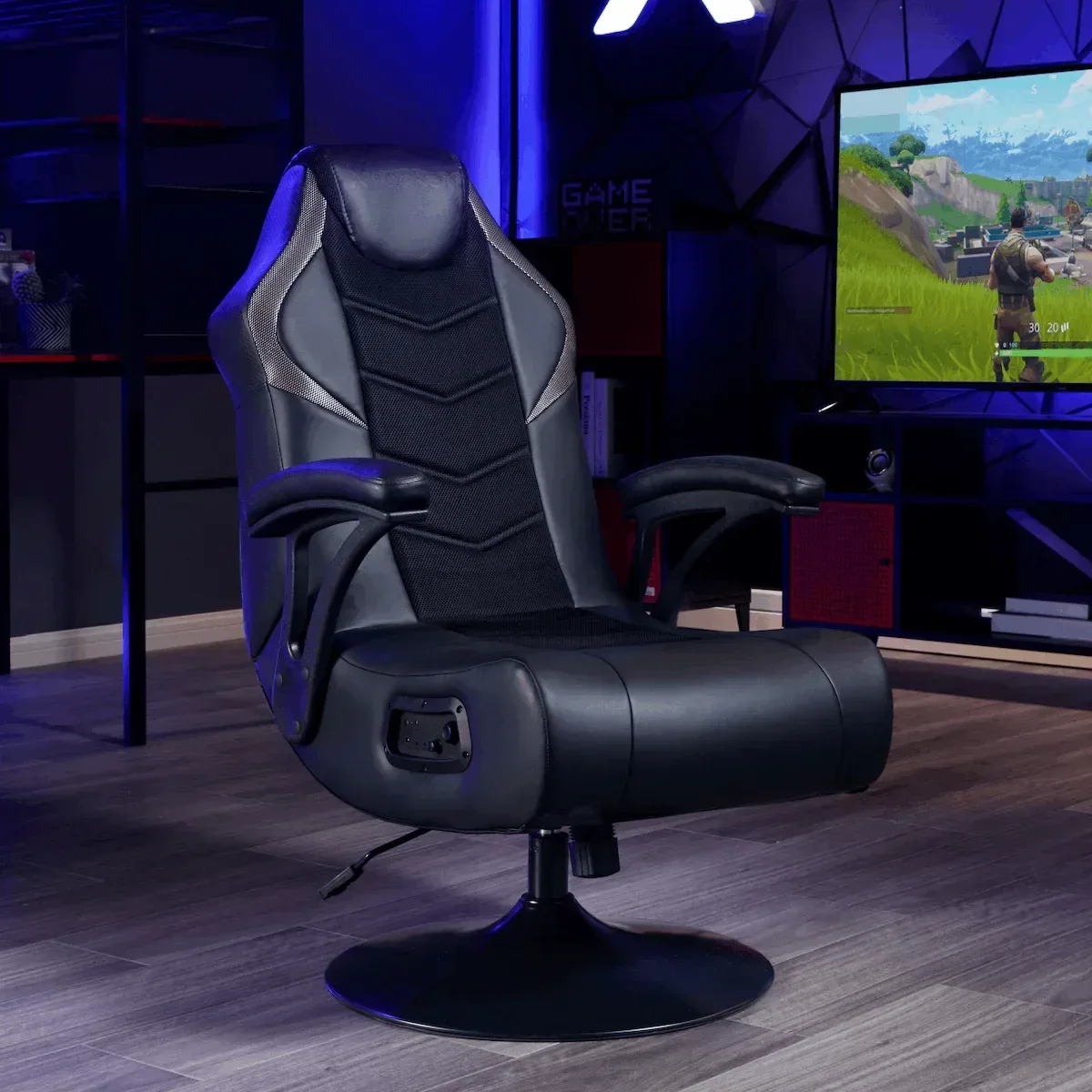 X Rocker Nemesis RGB Pedestal Gaming Chair, Black - Image 9