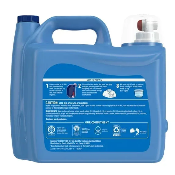 Xtra Plus OxiClean, 131 Loads Liquid Laundry Detergent, 203.1 fl oz - Image 6