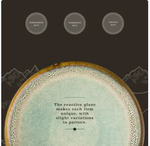 Yellowstone Ceramic Oval Platter, Kayce Collection - Image 3