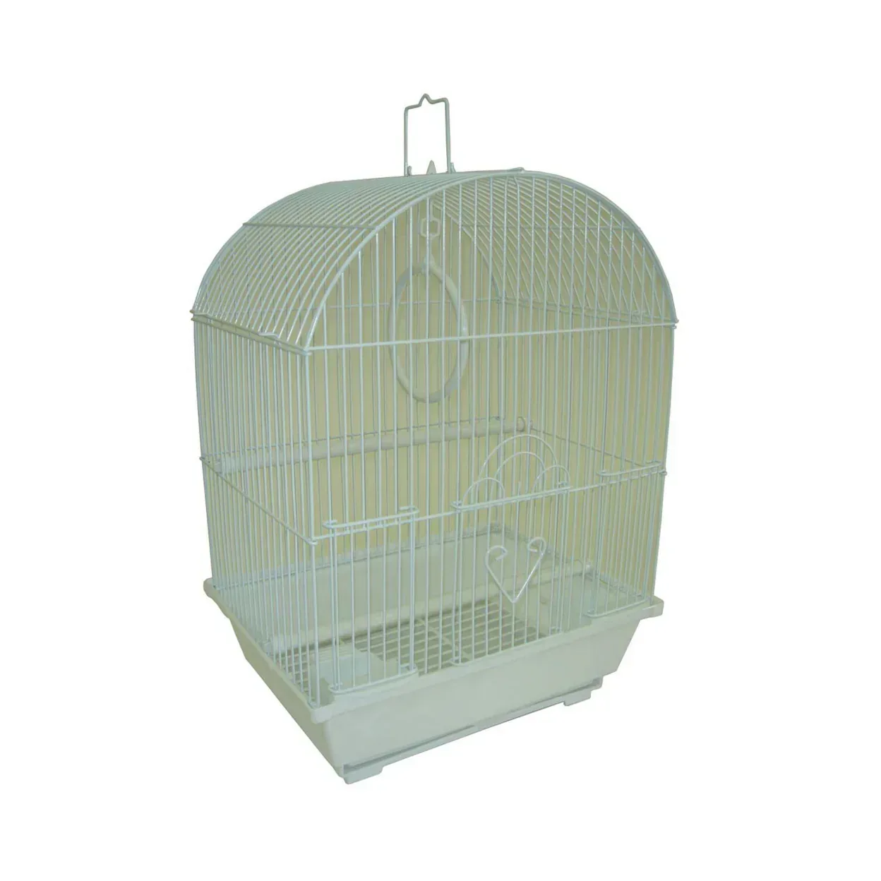 YML A1104WHT Round Top Style Small Parakeet Cage, 11 x 9 x 16" - Image 2
