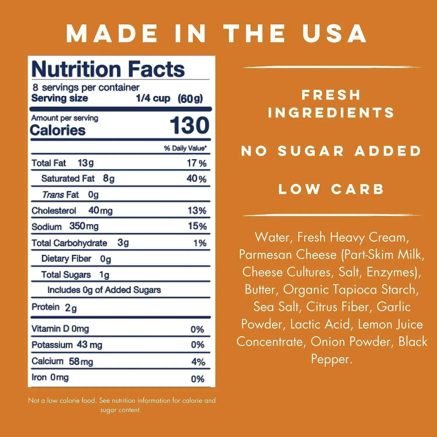 Yo Mama's Low-Carb No Sugar Added Alfredo Sauce, 16 oz., 3 pk. - Image 2