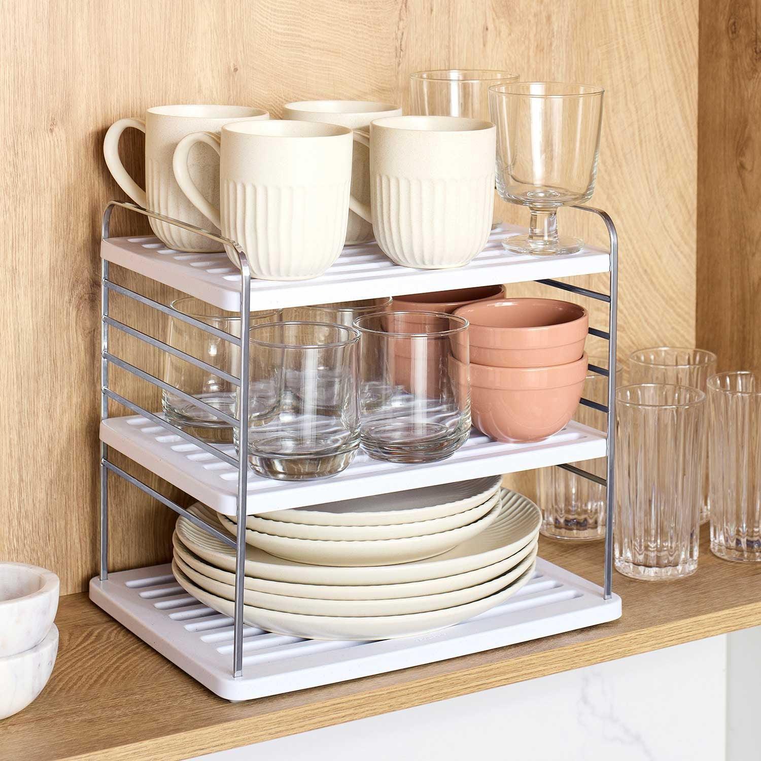 YouCopia Bottle Mug and Plate Organizer, 2-Piece Set - Image 2