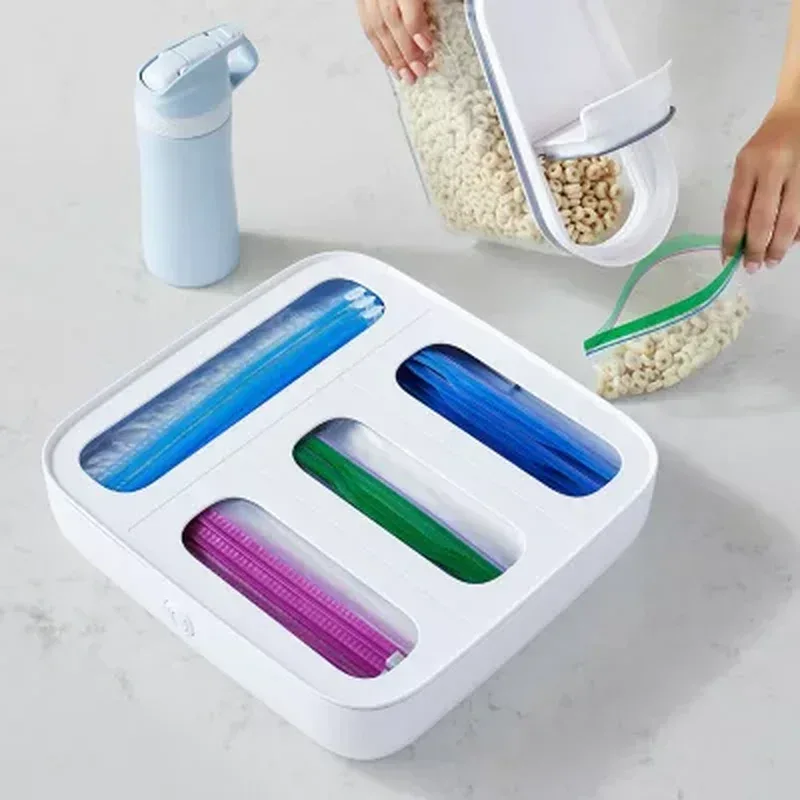Youcopia Storabag Food Bag Dispenser, Family Size 4-Slot, Plastic Sandwich Bags Drawer Organizer for Kitchen Storage - Image 11