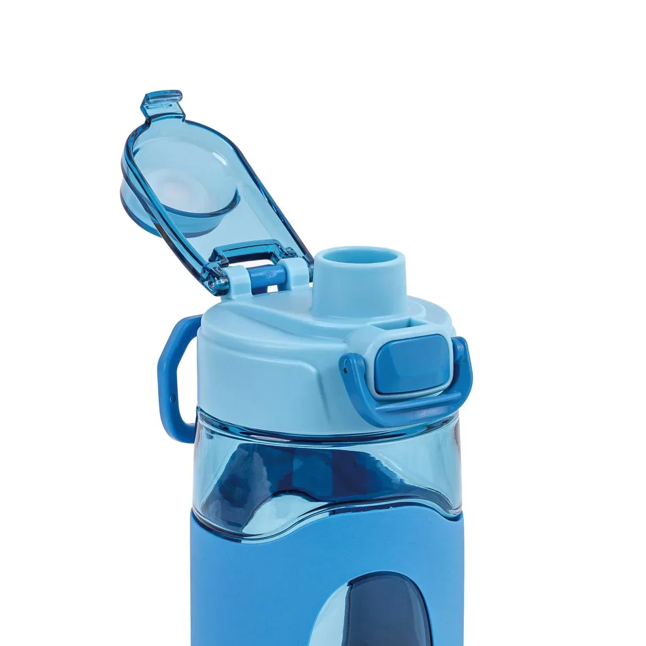 Your Zone 16 Fluid Ounces Water Bottle, Blue, Tritan, Silicone Sleeve, No Straw, Reuseable - Image 2