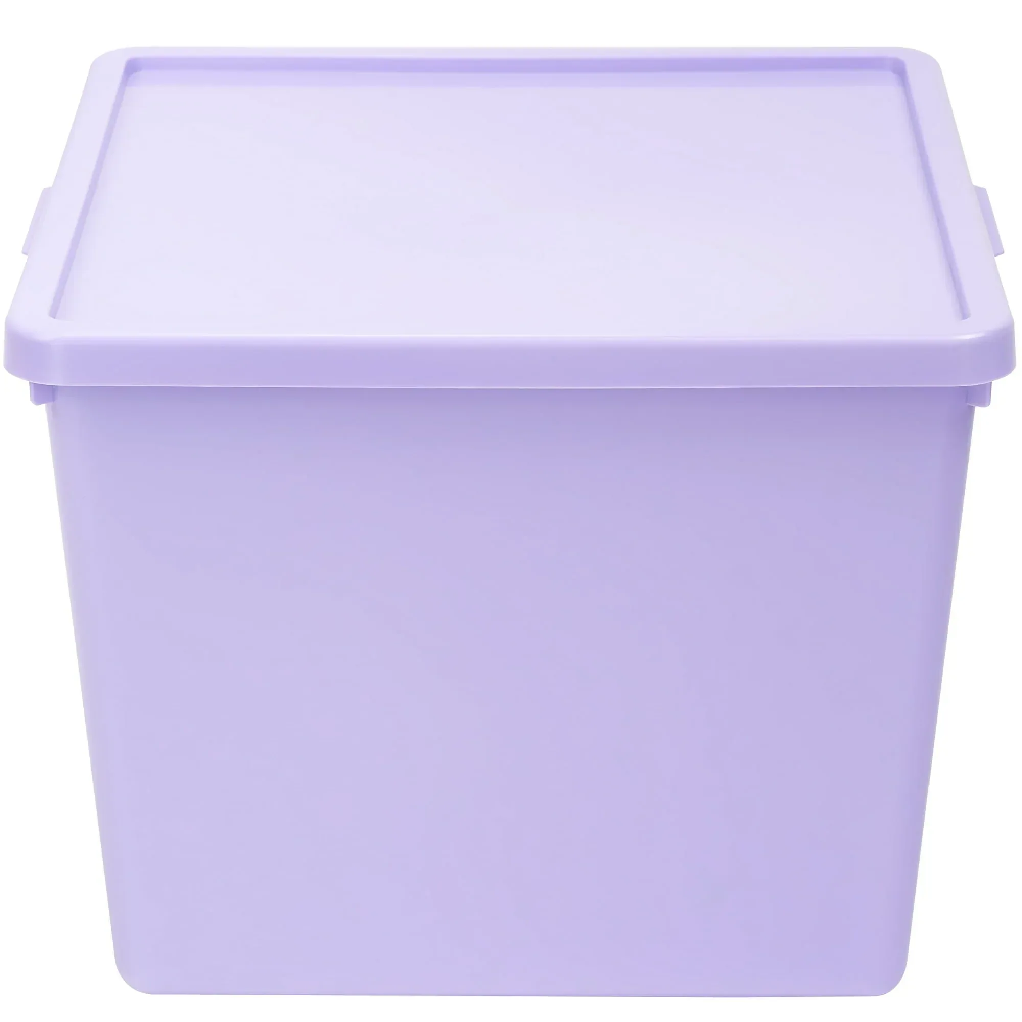 Your Zone Kids Large Plastic Stacking Storage Bin with Lid, 12 in x 12.4 in x 9.4 in - Image 26