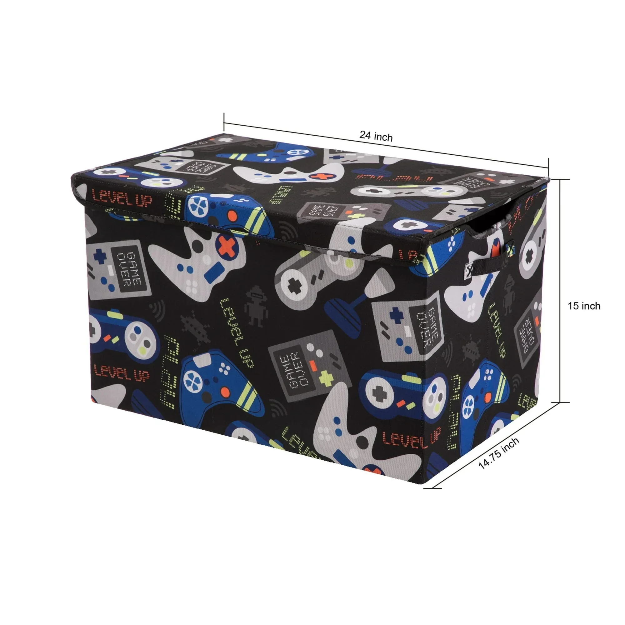 Your Zone Kids Pattern Collapsible Toy Storage Trunk, 24 in x 14.8 in x 15 in - Image 14