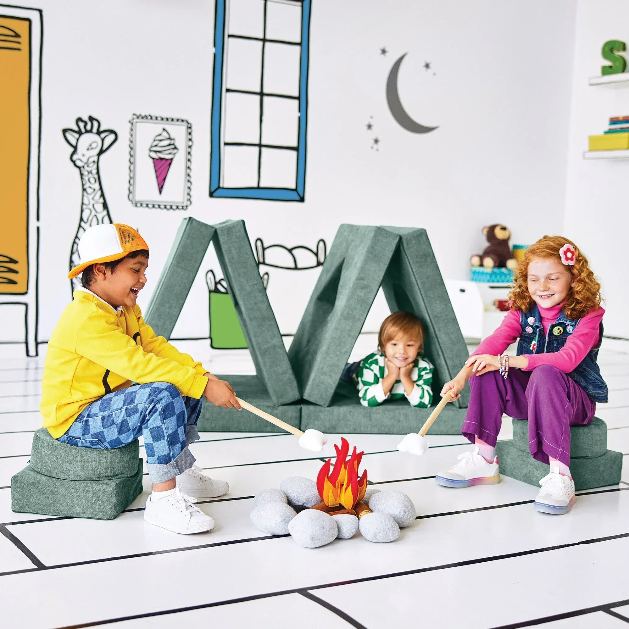 Yourigami Kids Convertible Play Fort - Image 35