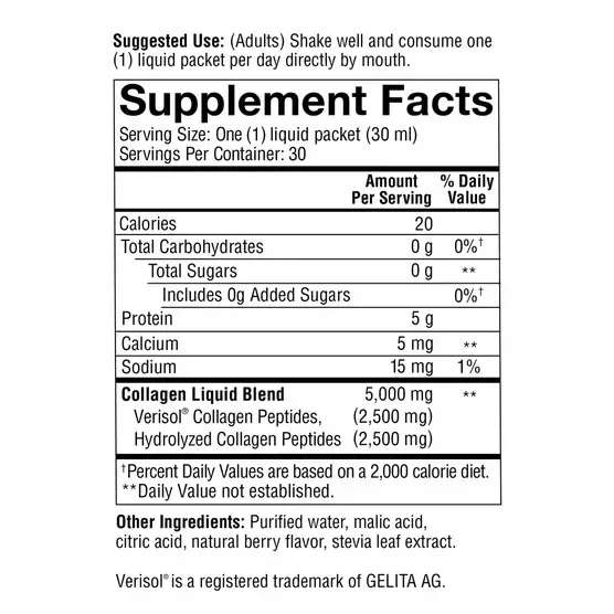 youtheory Collagen Liquid, Berry Flavor, 30 Packets - Image 5