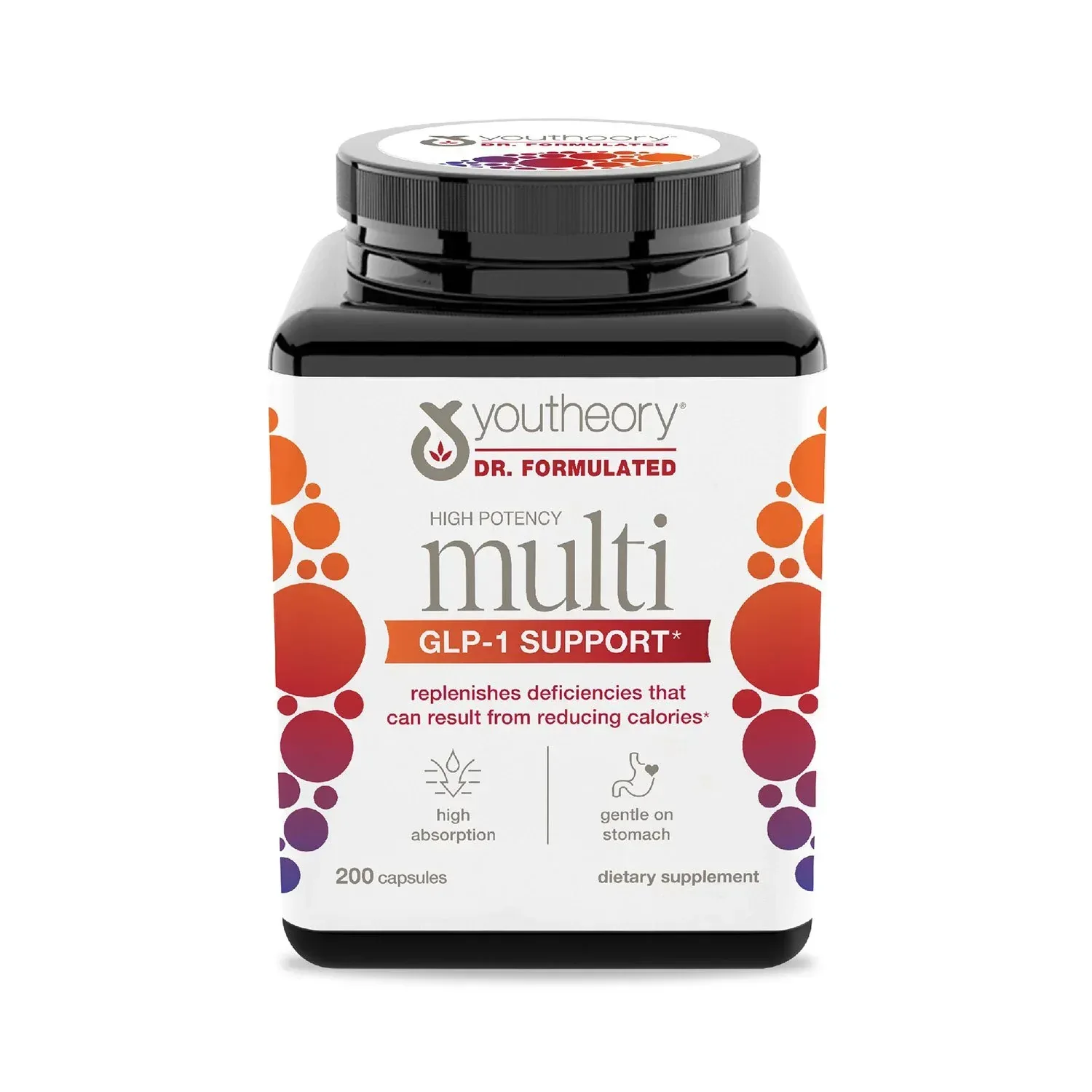 Youtheory High Potency Multivitamin Capsules, Dr. Formulated, 200 Count