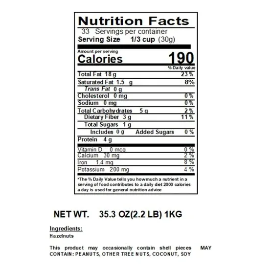 Yupik Raw Shelled Hazelnuts, 2.2 lbs, 3-pack - Image 3