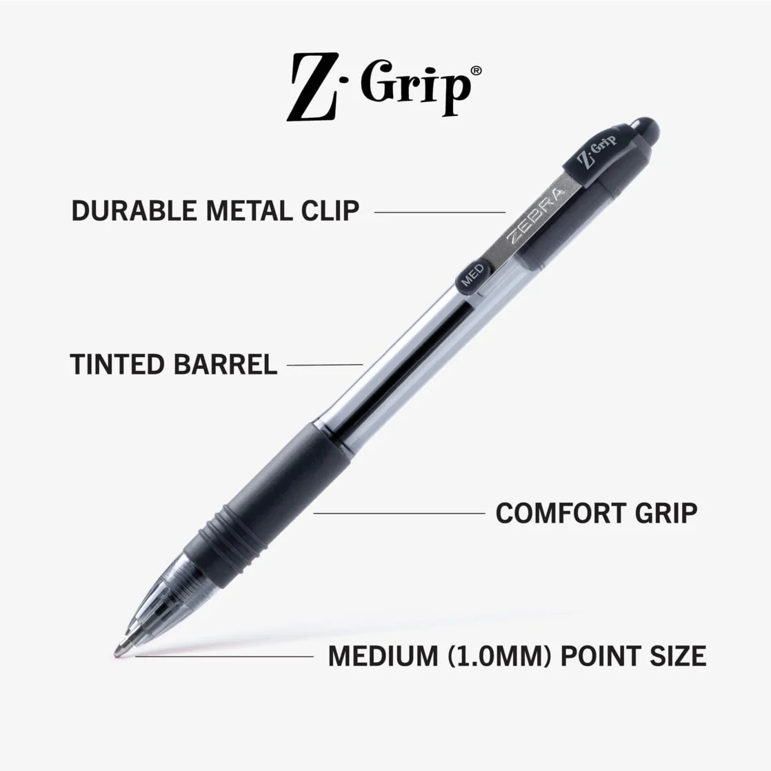 Z-Grip Retractable Ballpoint 1.0mm Black Ink - Image 5