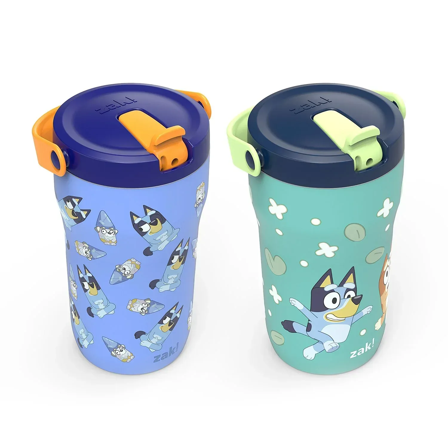 Zak Designs 14-oz. Stainless Steel Double Wall Sutton Grip Tumbler for Kids, 2-Piece Set, Assorted Characters - Image 9