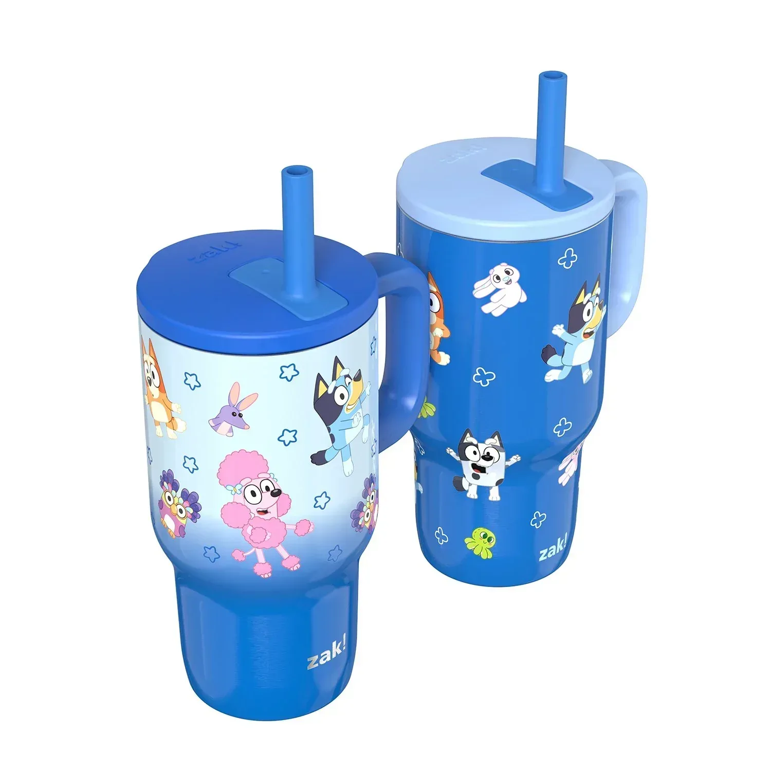 Zak Designs 16-oz Stainless Steel Double-Wall Tumbler for Kids with Straw, 2-Piece Set - Image 2