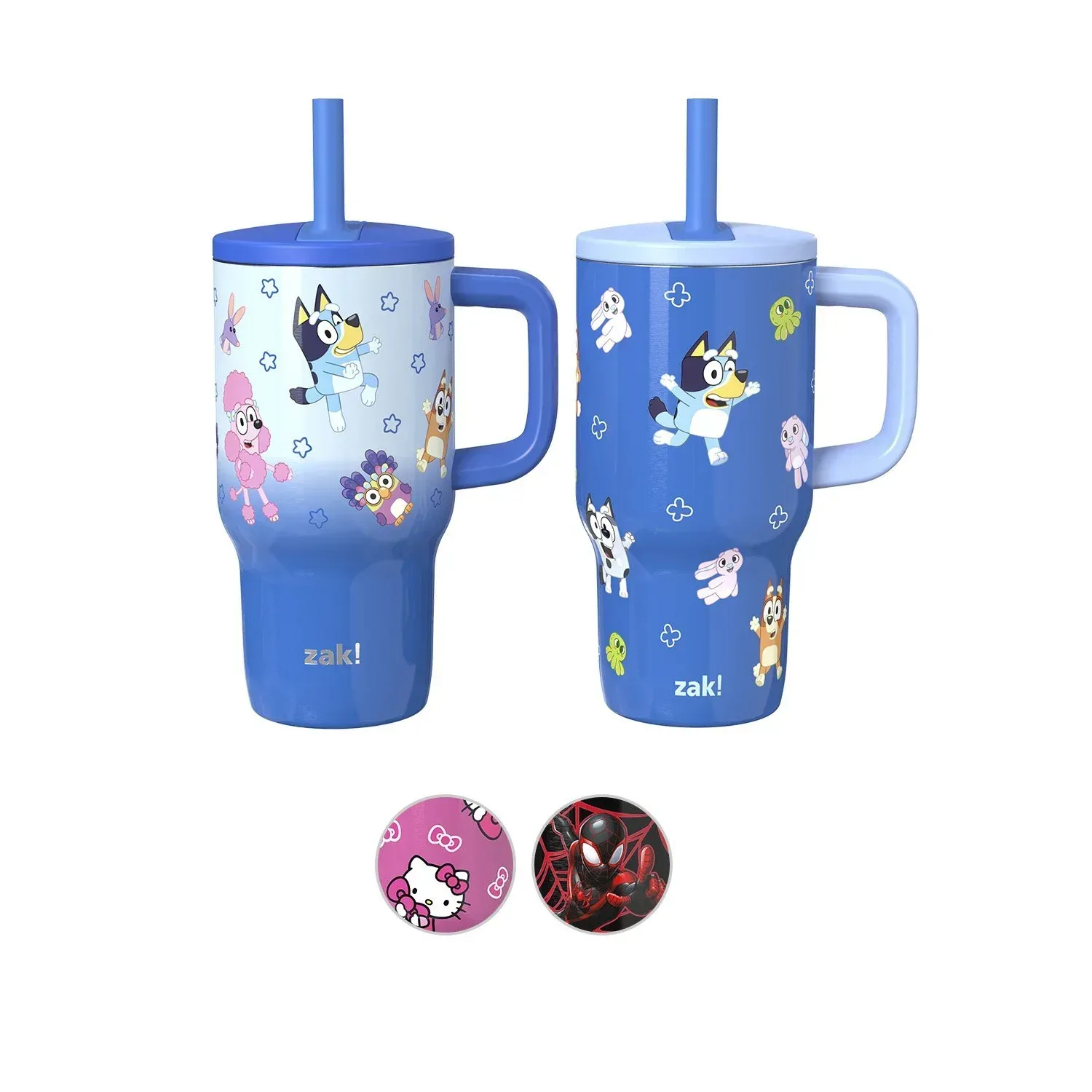 Zak Designs 16-oz Stainless Steel Double-Wall Tumbler for Kids with Straw, 2-Piece Set - Image 6