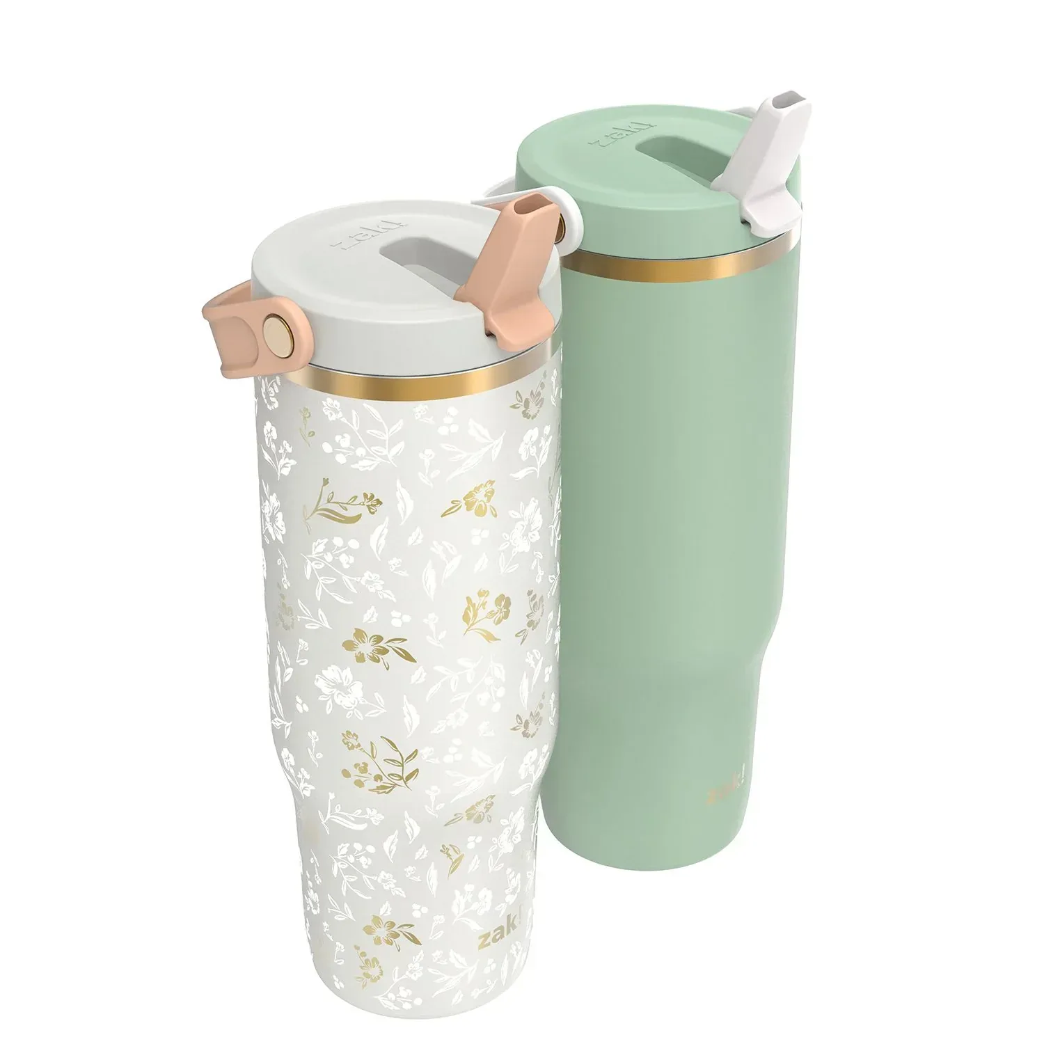 Zak Designs 30-oz. Stainless Steel Double Wall Sutton Flex Tumbler, 2-Piece Set - Image 15