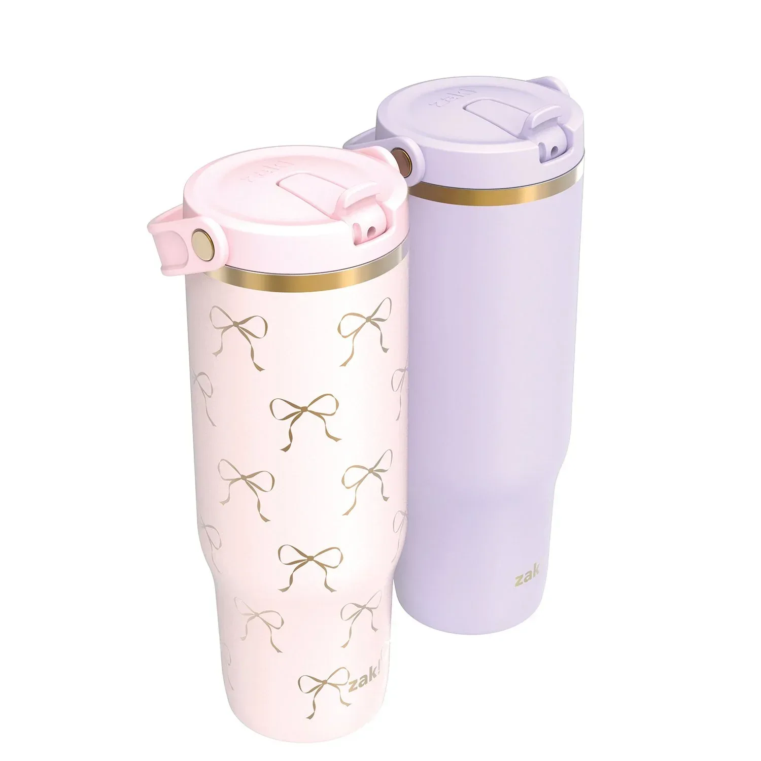 Zak Designs 30-oz. Stainless Steel Double Wall Sutton Flex Tumbler, 2-Piece Set - Image 4