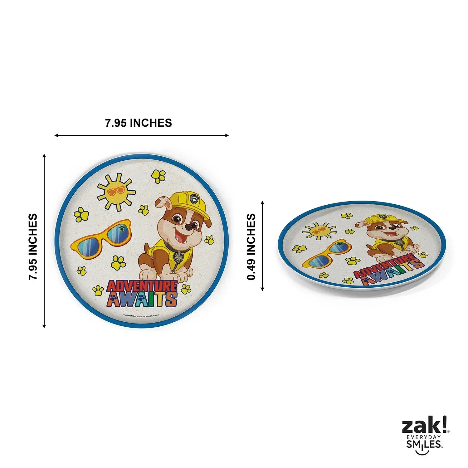 Zak Designs 8-Piece Bamboo Melamine Kids Dinnerware Set, Choose Character - Image 14