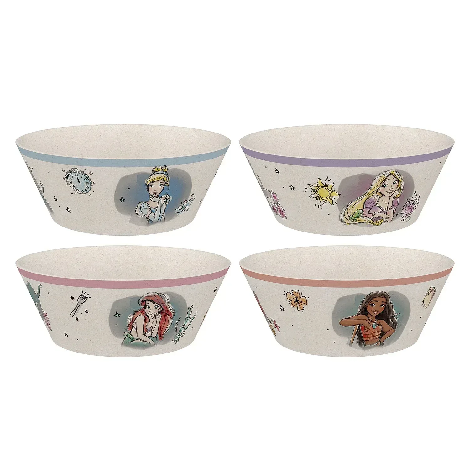 Zak Designs 8-Piece Bamboo Melamine Kids Dinnerware Set, Choose Character - Image 19