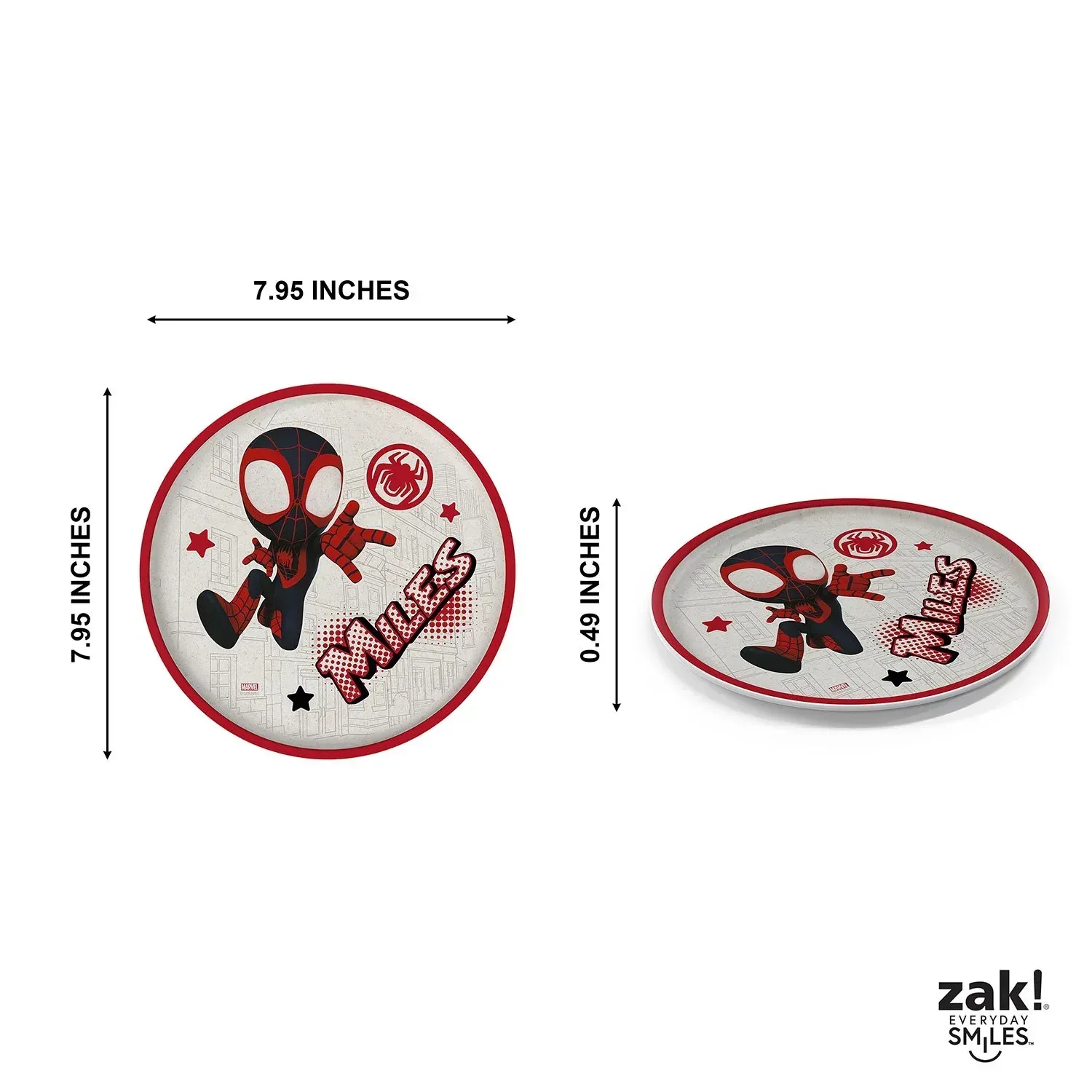 Zak Designs 8-Piece Bamboo Melamine Kids Dinnerware Set, Choose Character - Image 34
