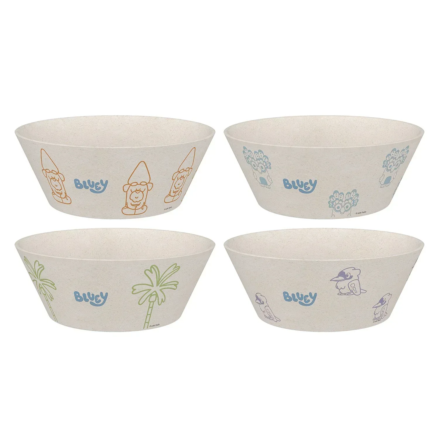 Zak Designs 8-Piece Bamboo Melamine Kids Dinnerware Set, Choose Character - Image 4