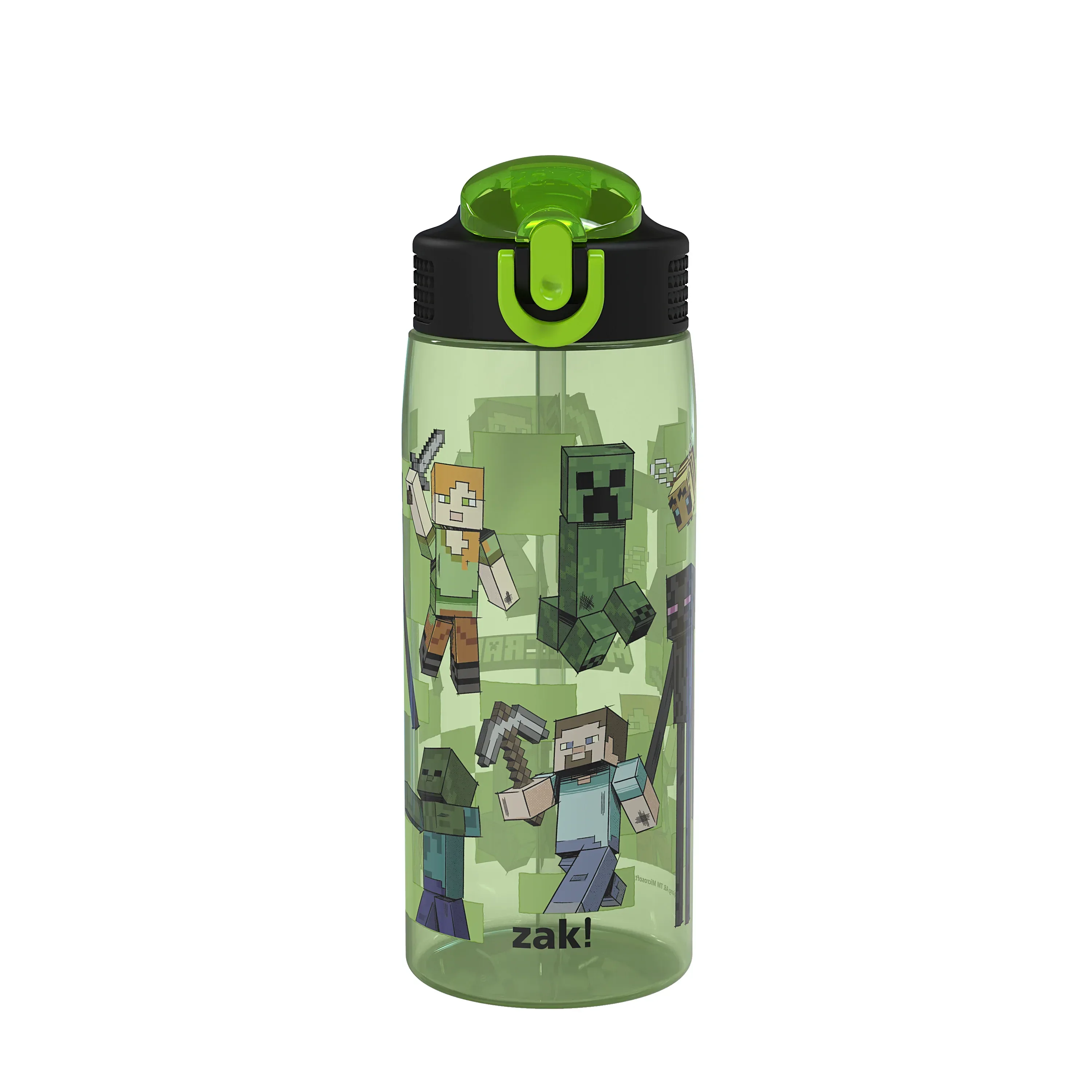 Zak Designs Durable Plastic 25oz Grinch Kids Water Bottle with Straw and Handle - Image 5