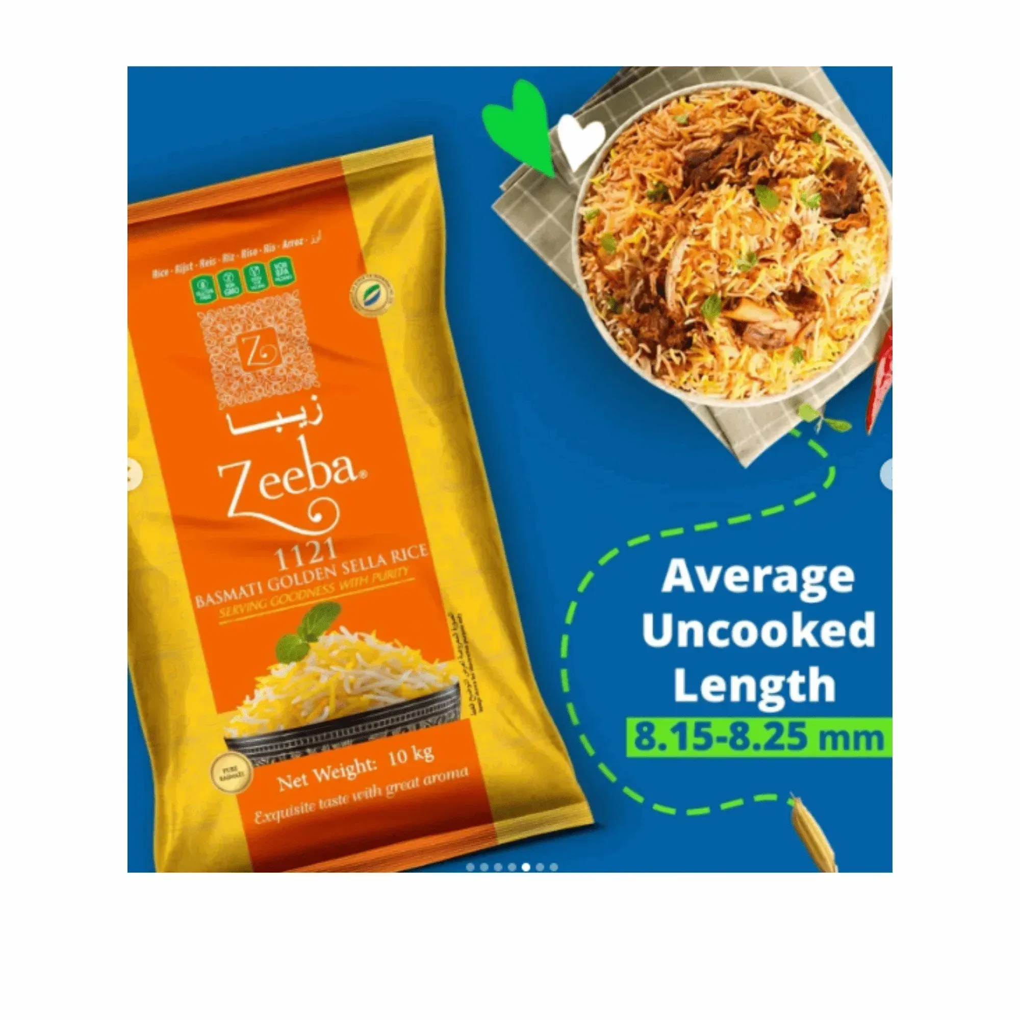 ZEEBA 1121 BASMATI GOLDEN SELLA RICE 10LB - Image 5