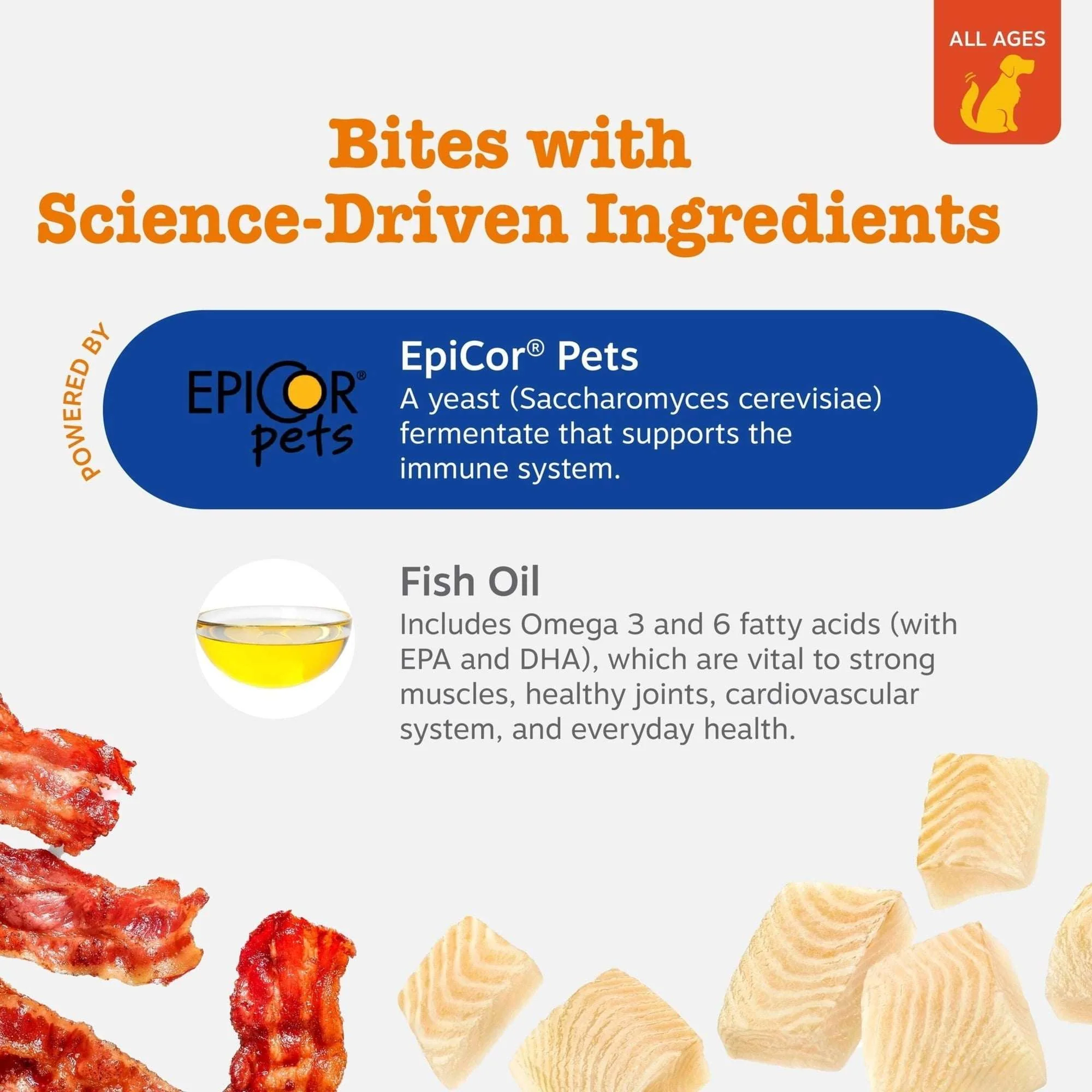Zesty Paws All-in-One Training Bites Bacon Flavor, 8oz - Image 4