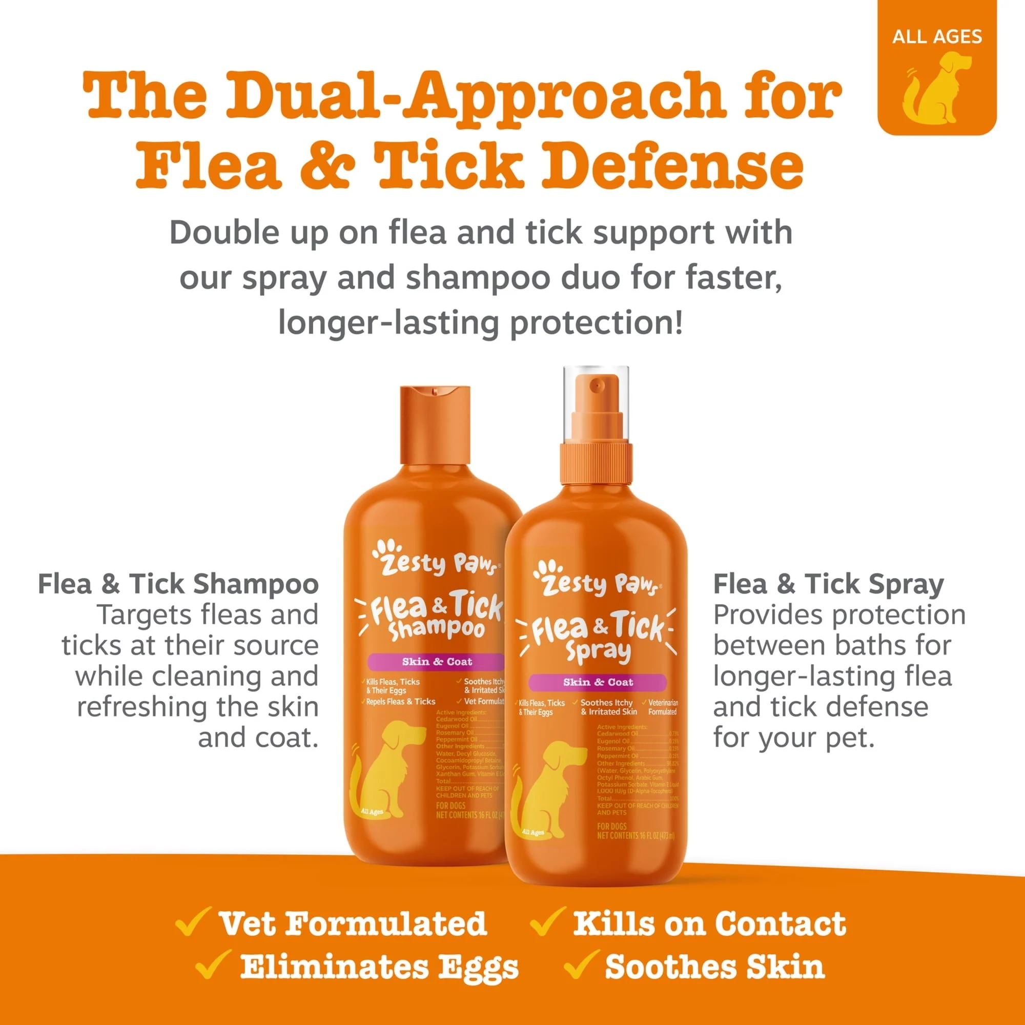 Zesty Paws Flea and Tick Shampoo for Dogs, 16 oz - Image 6