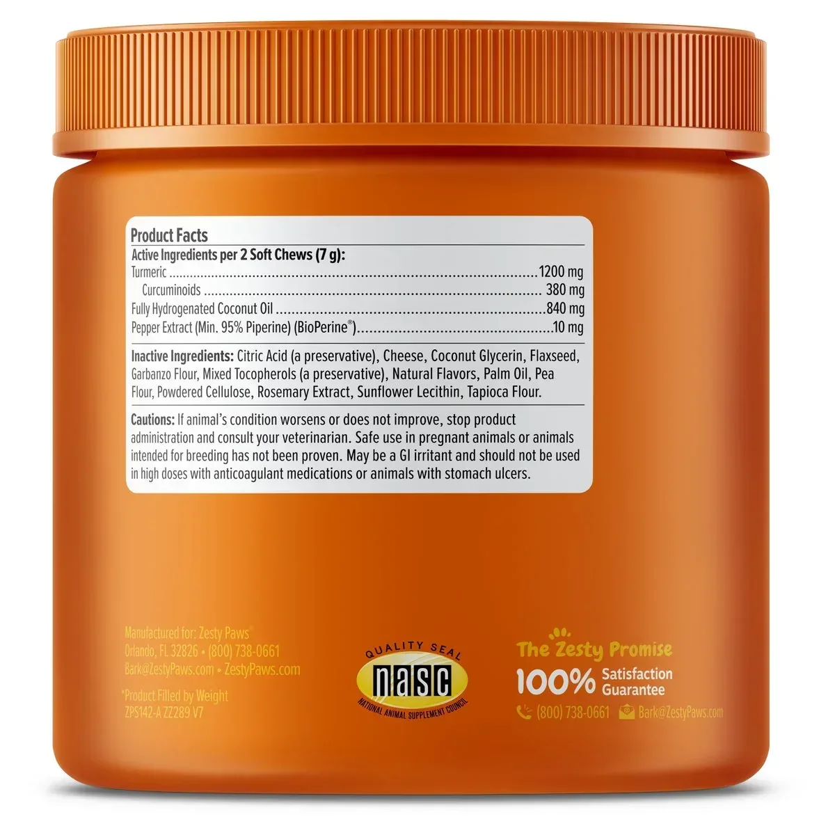 Zesty Paws Turmeric Curcumin Bites for Dogs, to Support Liver Function, Bacon, 90ct - Image 4