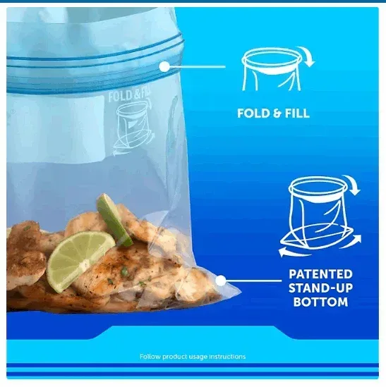 Ziploc Easy Open Tabs Freezer Quart Bags with New Stay Open Design, 216 ct. - Image 3
