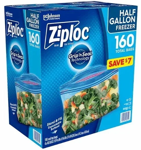 Ziploc Half Gallon Freezer Bags, 160 ct. - Image 2