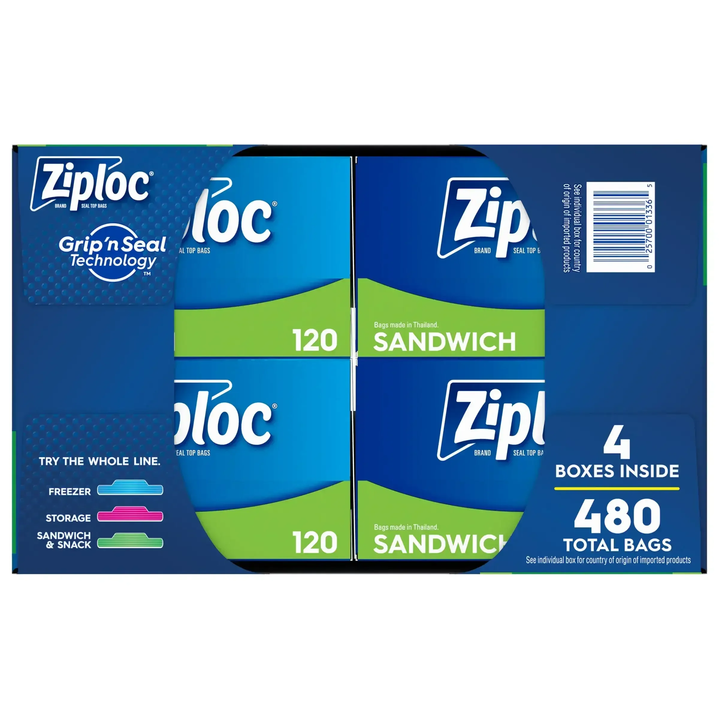Ziploc Seal Top Bag, Sandwich, 480-count - Image 3
