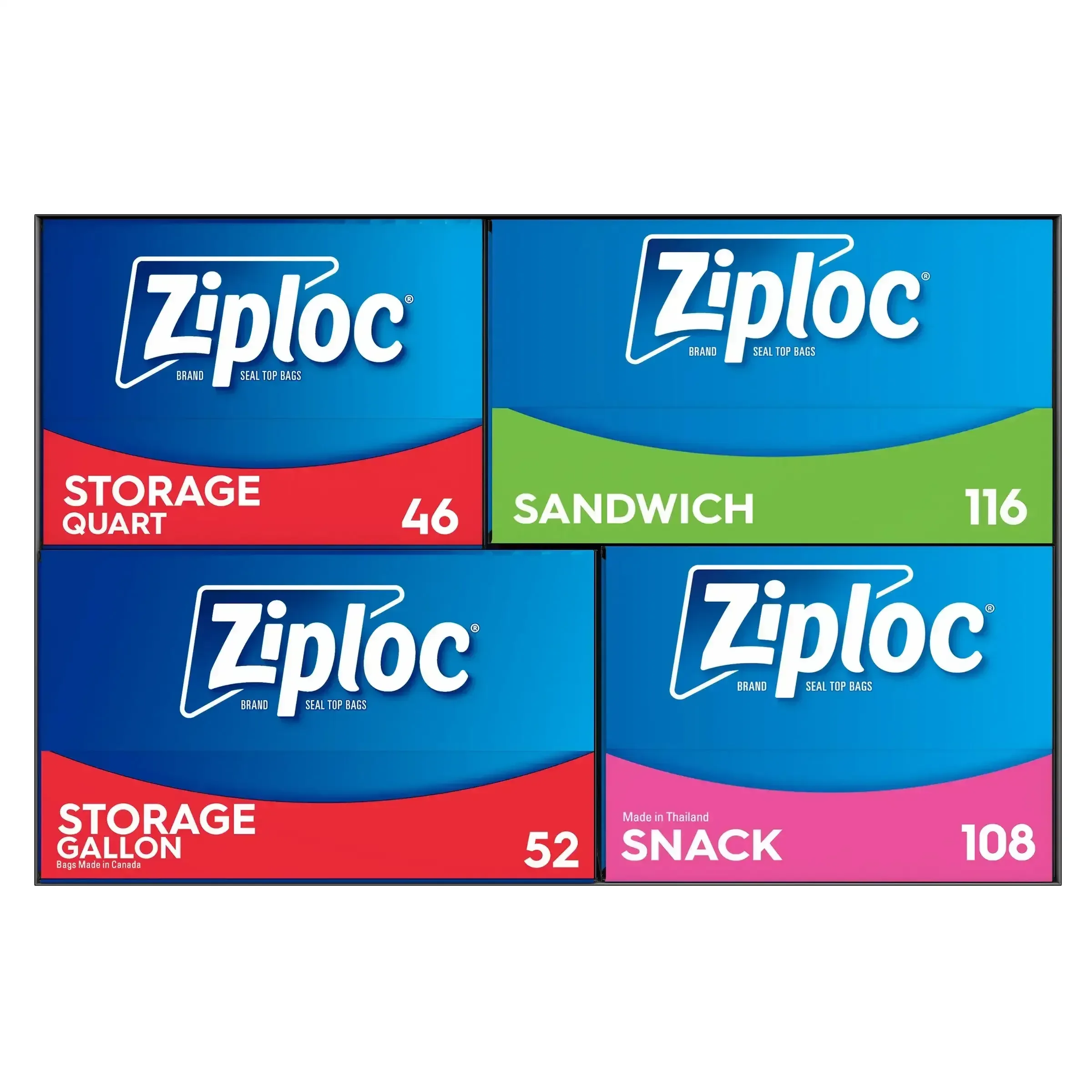 Ziploc Seal Top Bag, Variety Pack, 322-count - Image 3