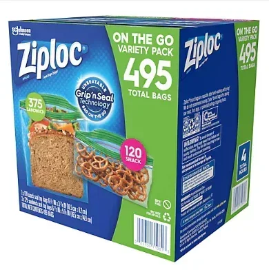 Ziploc Snack Bag and Sandwich Bag Mixed Pack, 495 pk. - Clear - Image 3
