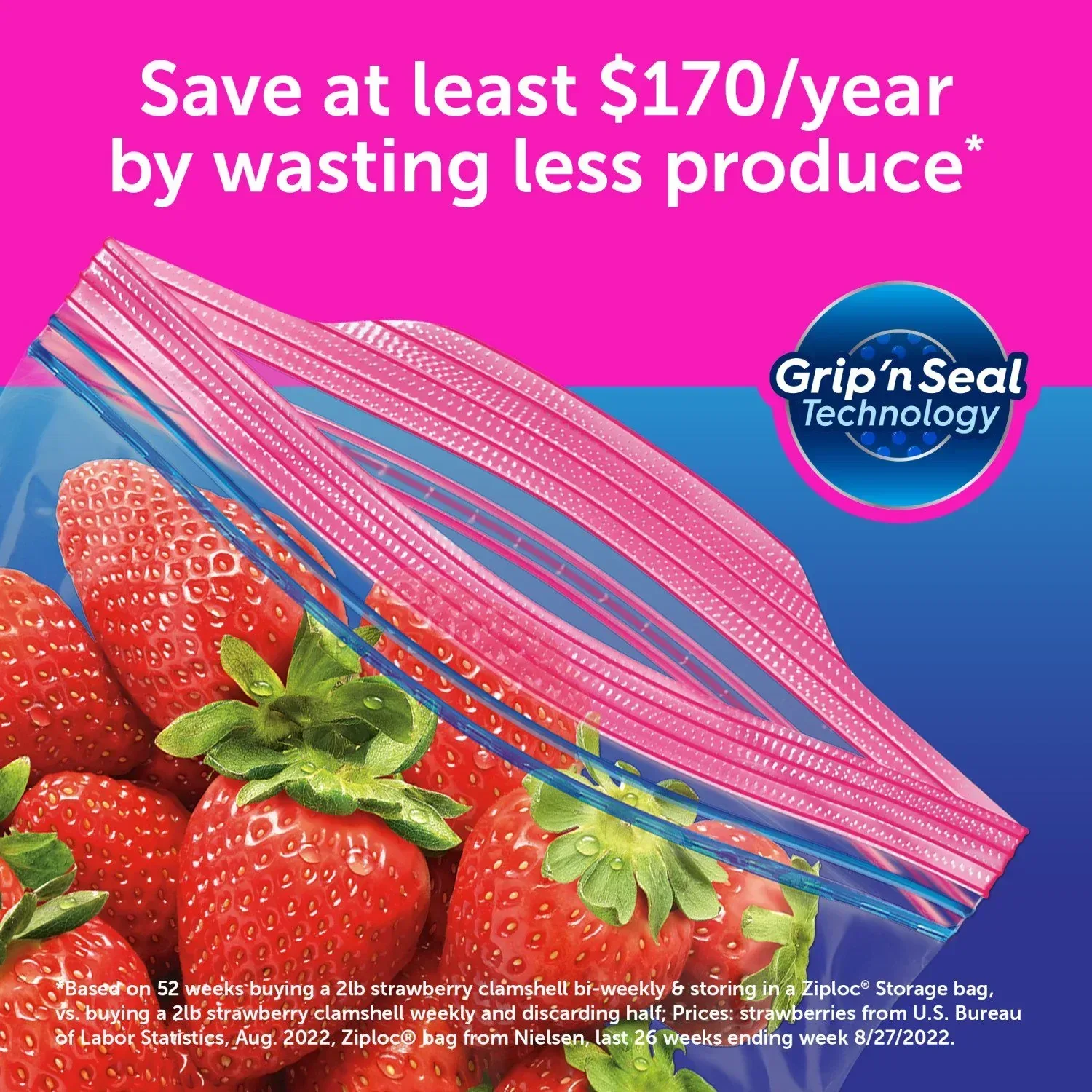 Ziploc Storage Quart Bags with New Stay Open Design,  216 ct. - Image 3