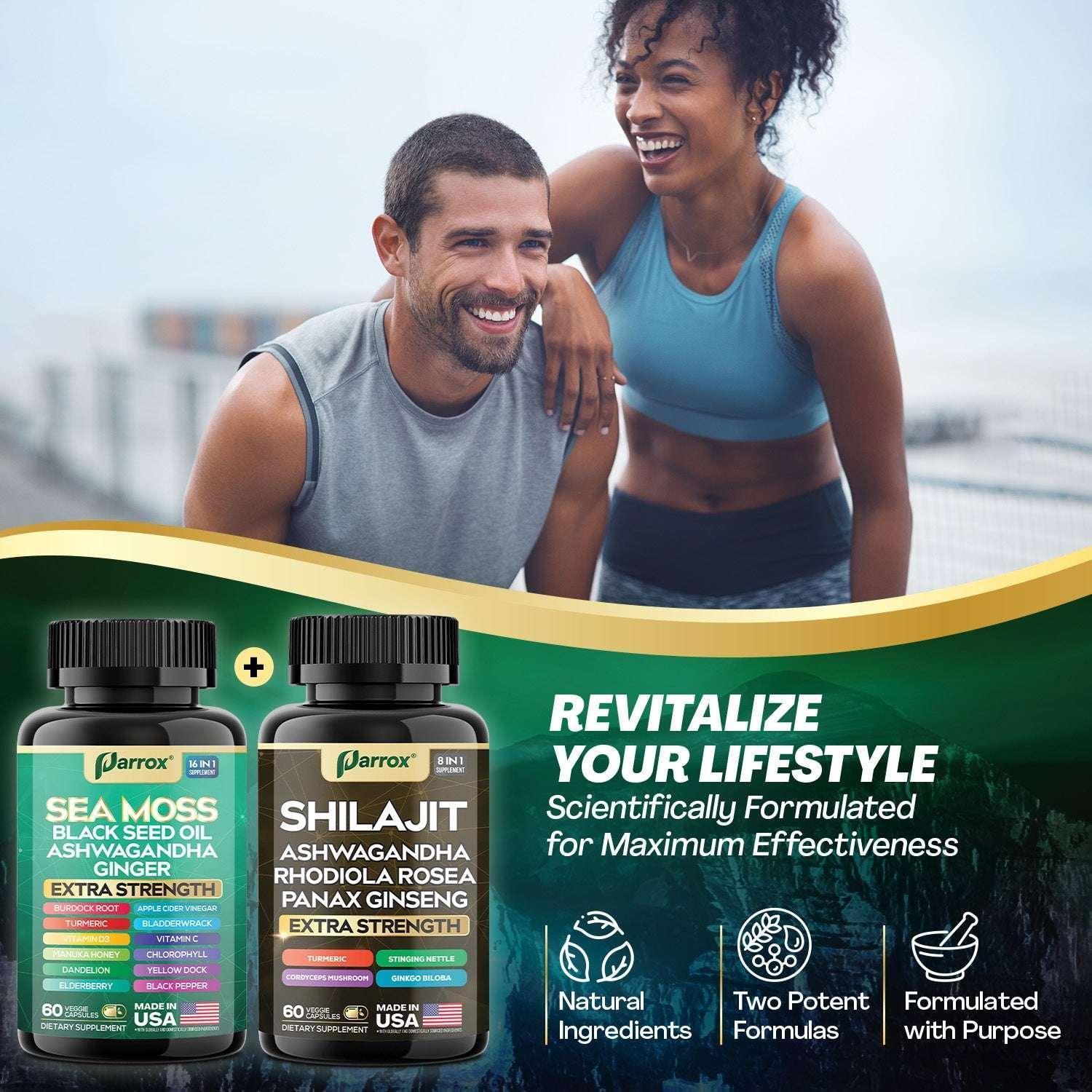 Zoyava Sea Moss and Shilajit Supplement Bundle, Multi-Ingredient Capsules, 60 Count - Image 4