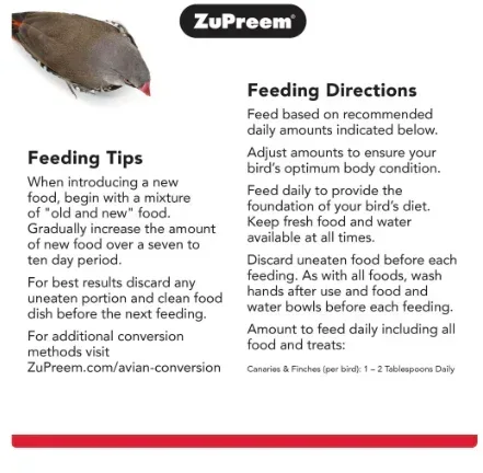 Zupreem Smart Selects Canary & Finch Food, 2-lb Bag Mixed Seeds and Pellets - Image 3